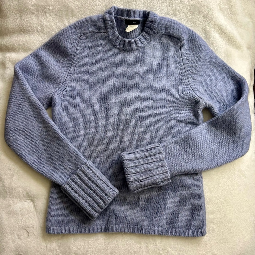 J. Crew Light Blue Wool blend Knit Pullover S